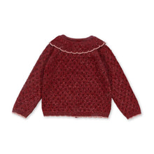 Load image into Gallery viewer, holiday knit cardigan - red dahlia