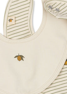 basic 2 pack bib - tea stripe