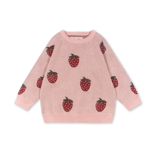 lapis lurex knit blouse- strawberry