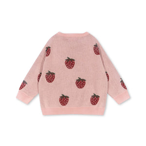 lapis lurex knit blouse- strawberry