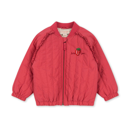 juno sparkle bomber jacket - raspberry wine