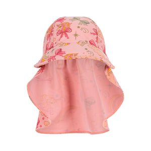 manuca frill sun hat grs - rainbow bow