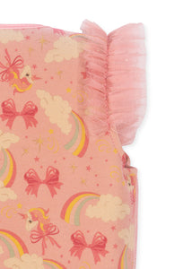 amelia swim vest - rainbow bow