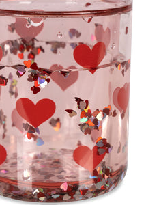 2 pack glitter cups - heart