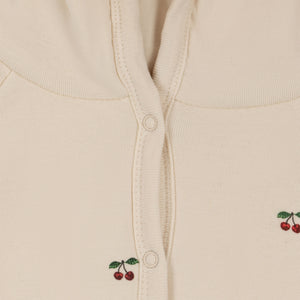 newborn onesie with hood - cherry