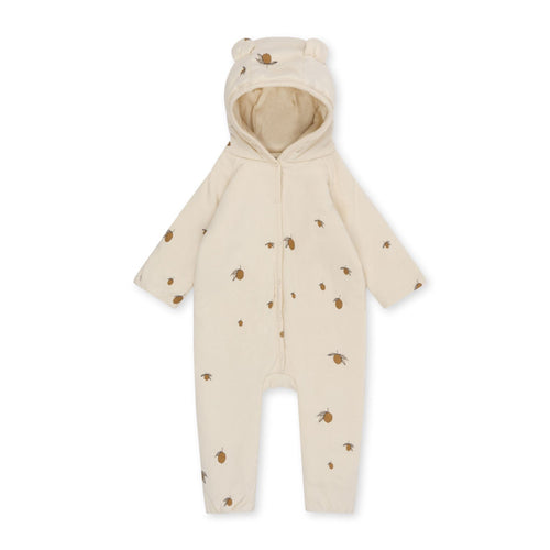 newborn onesie with hood - lemon