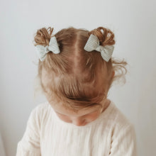 Load image into Gallery viewer, PETITE PIGTAIL SET // TINY GINGHAM - SKY