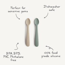 Load image into Gallery viewer, Silicone Feeding Spoons (Blush/Shifting Sand) 2-Pack