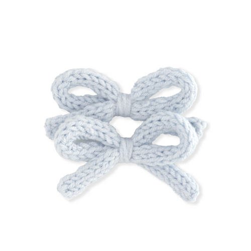 CROCHET RIBBON PIGTAIL SET // SKY