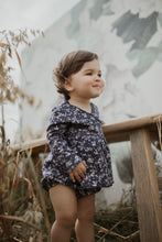 Load image into Gallery viewer, Organic Cotton Wrap Top - Blueberry Floral