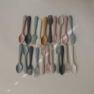 Dinnerware Fork and Spoon Set (Powder Blue)