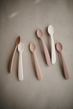 Load image into Gallery viewer, Silicone Feeding Spoons (Blush/Shifting Sand) 2-Pack