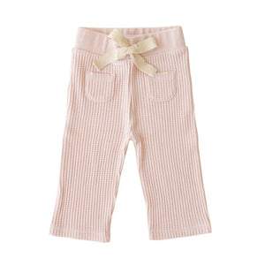 Organic Cotton Carter Waffle Pant - Provence Dusty Pink