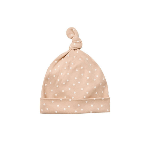 KNOTTED BABY HAT | DOTS ( Size: 0-6m )