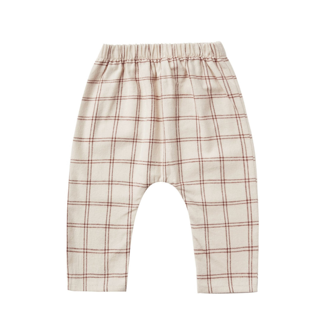 ROWAN PANT || WINE CHECK