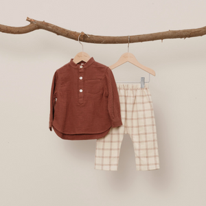 ROWAN PANT || WINE CHECK