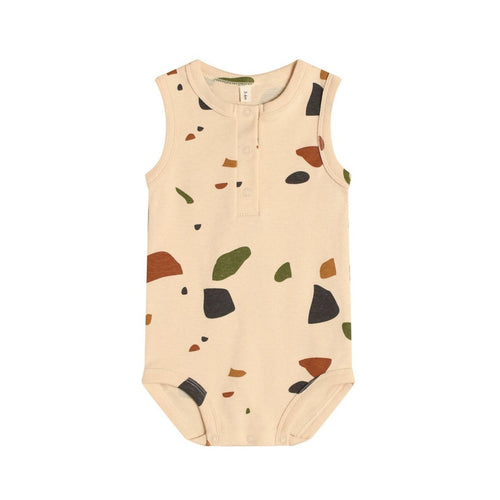 Organic Zoo Bodysuit 0-3m Terrazzo Sleeveless Bodysuit