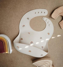 Load image into Gallery viewer, Silicone Baby Bib (Rainbows)