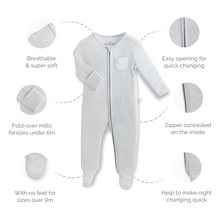 Load image into Gallery viewer, Little Elephant Zip-Up Sleepsuit (4394523328574)